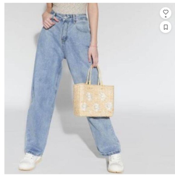 Lioness Talk‎ Is Cheap Pants XS Blue Wide Leg Y2K 90s Inspired High Rise - Picture 4 of 14